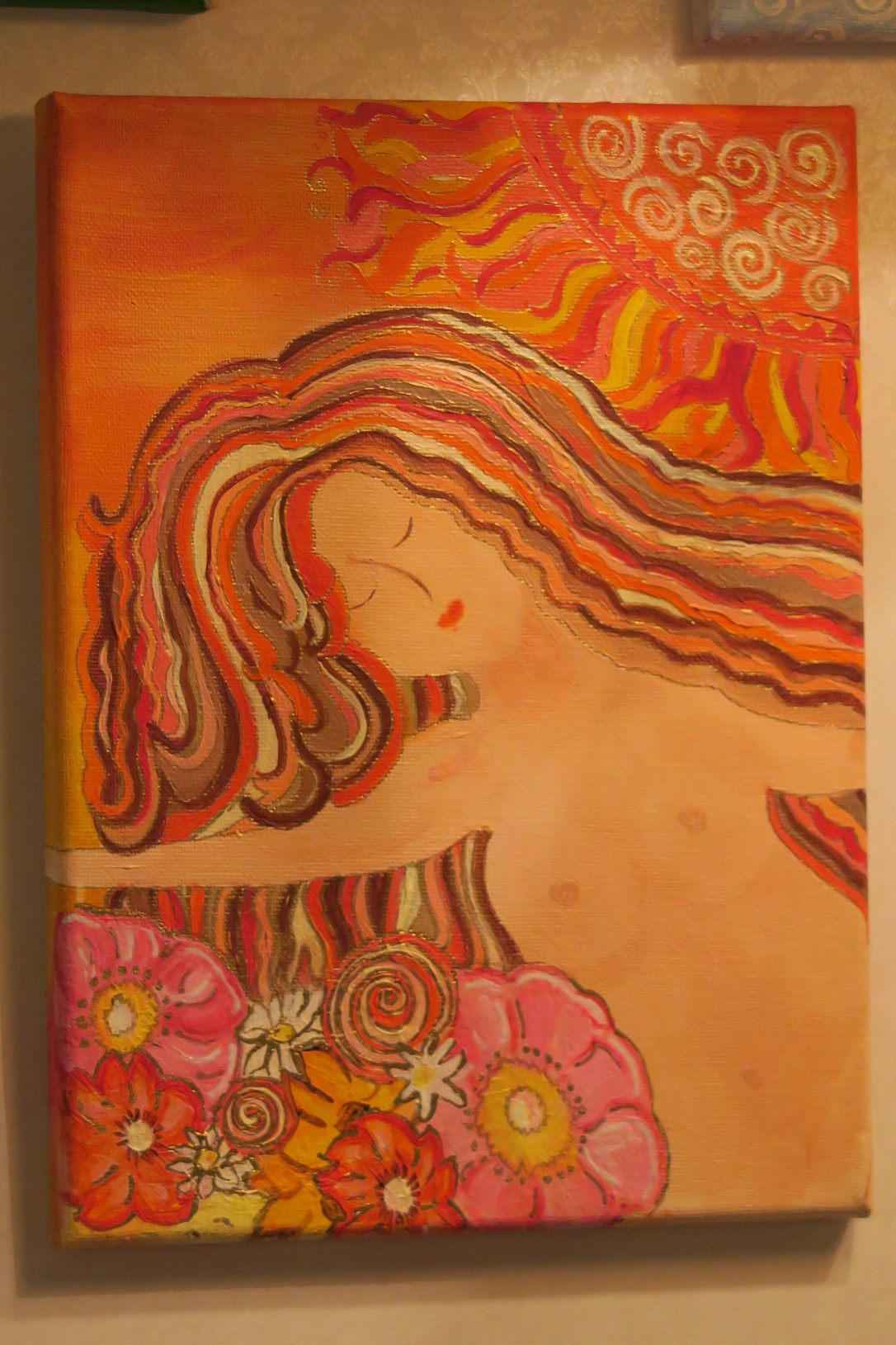 original art paintind dance naked in the sun