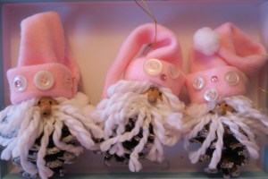 I love these sweet little pine cone elves!